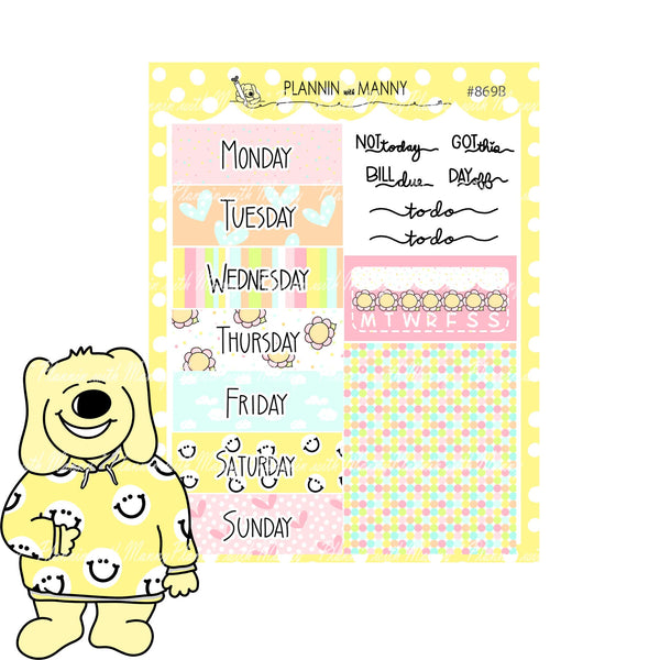 869 VERTICAL MINI Weekly Planner Stickers - Choose Happy Collection