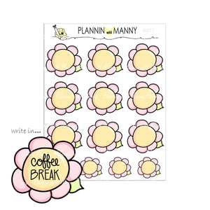871 Write In Flower Planner Stickers - Butterfly Kisses Collection