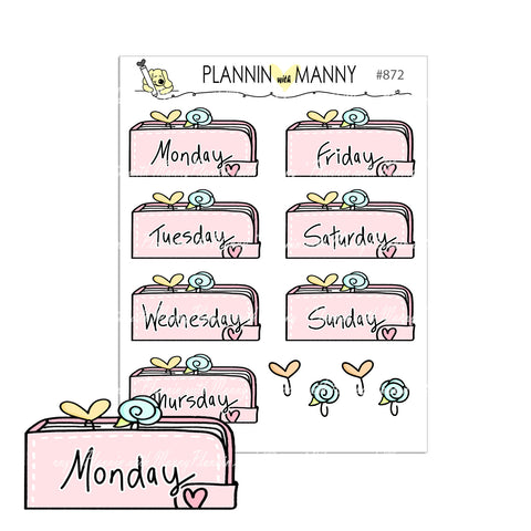872  PLANNER DATE COVER Planner Stickers