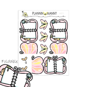 875 Foldable Butterfly Planner Stickers- Butterfly Kisses Collection