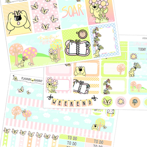 860 VERTICAL Weekly Kit- Butterfly Kisses Collection