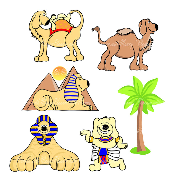 913 Egyptian Manny and Deco Planner Stickers