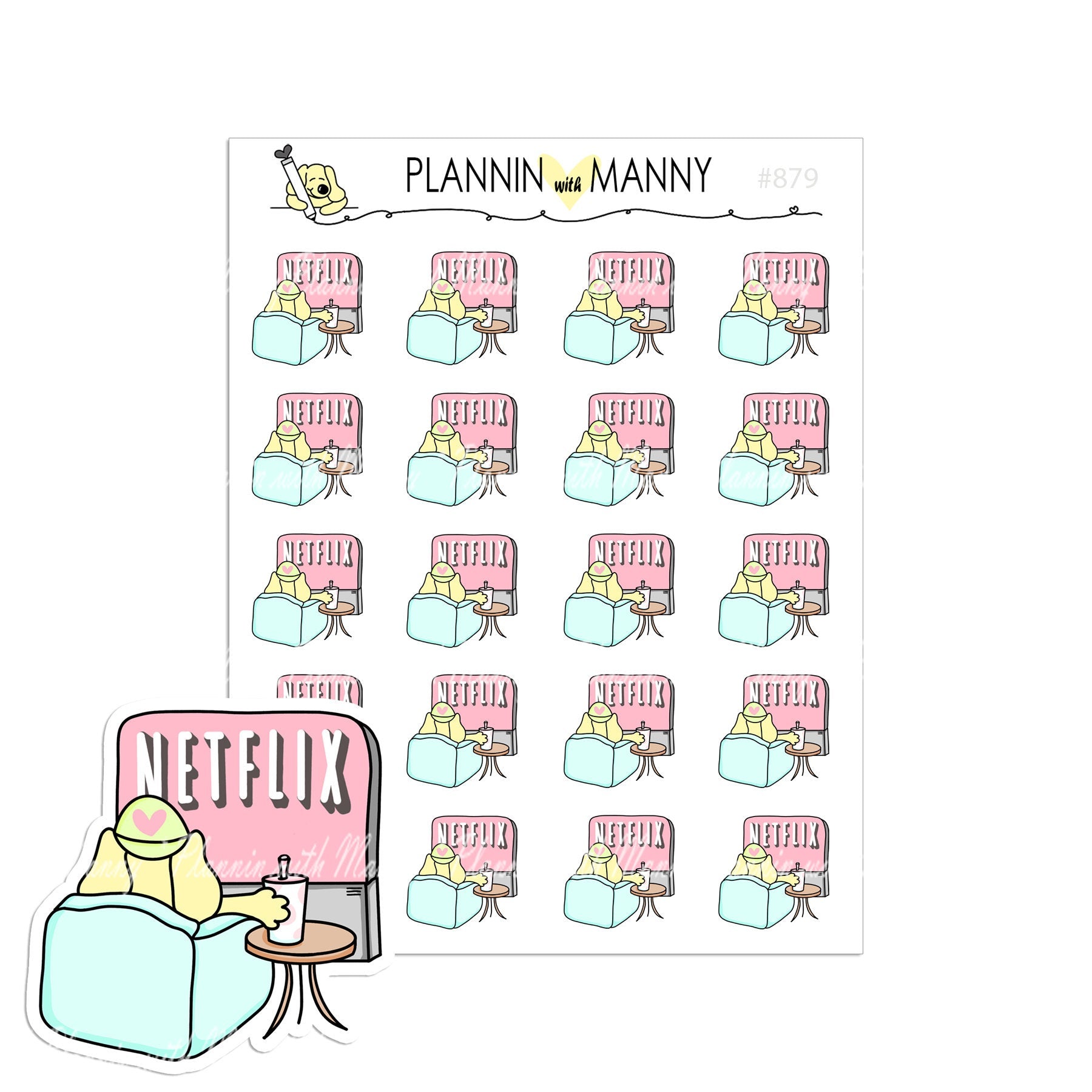 879 Netflix Planner Stickers – Plannin with Manny