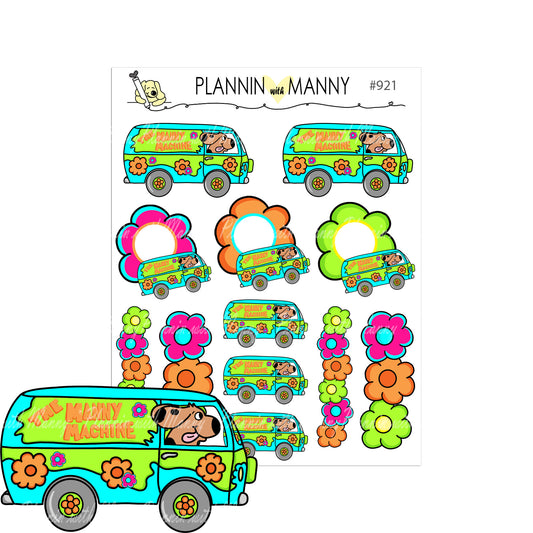 921 MANNY MACHINE STICKERS Planner Stickers - Manny Doo Collection