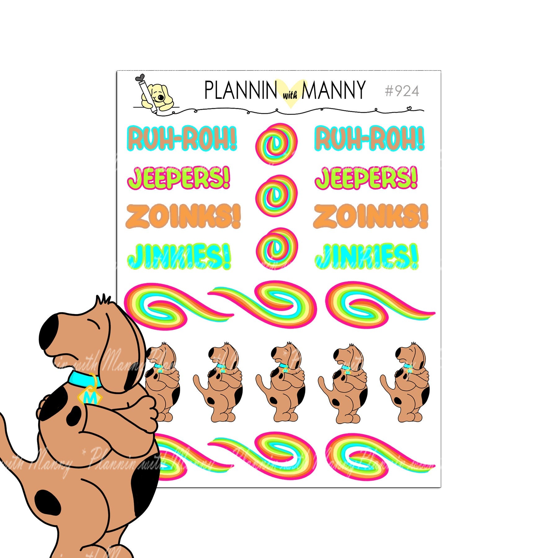 924 MANNY DOO FUN Planner Stickers - Manny Doo Collection