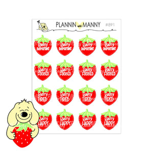 891 Berry Saying Planner Stickers