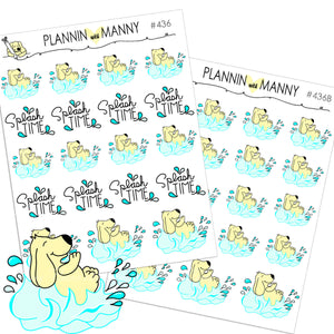 436 SPLASH TIME Planner Stickers