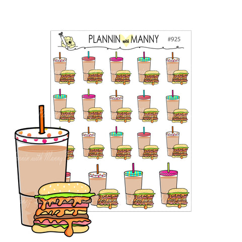 925 FAST FOOD Planner Stickers