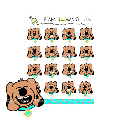 920 MANNY DOO FACE Planner Stickers - Manny Doo Collection