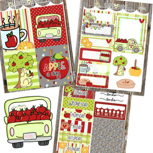 951 VERTICAL MINI Weekly Planner Stickers - Apple Days Collection