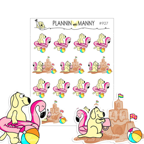 927 SANDY BUNS Beach Time Planner Stickers - Sandy Buns Collection