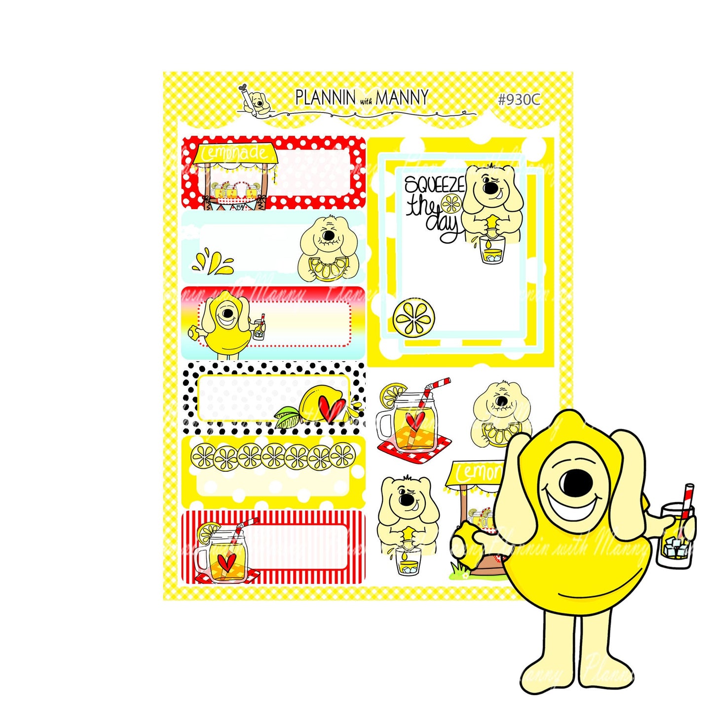 930 VERTICAL MINI Weekly Kit - Give Me Lemons Collection