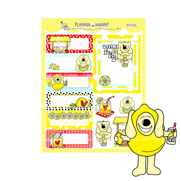 930 VERTICAL MINI Weekly Kit - Give Me Lemons Collection