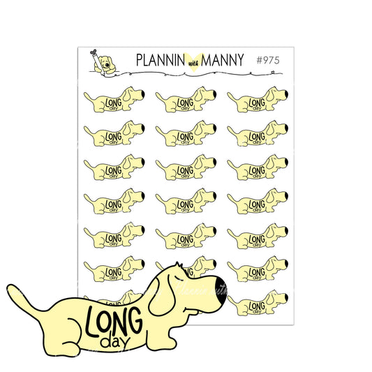 975 LONG DAY Planner Stickers