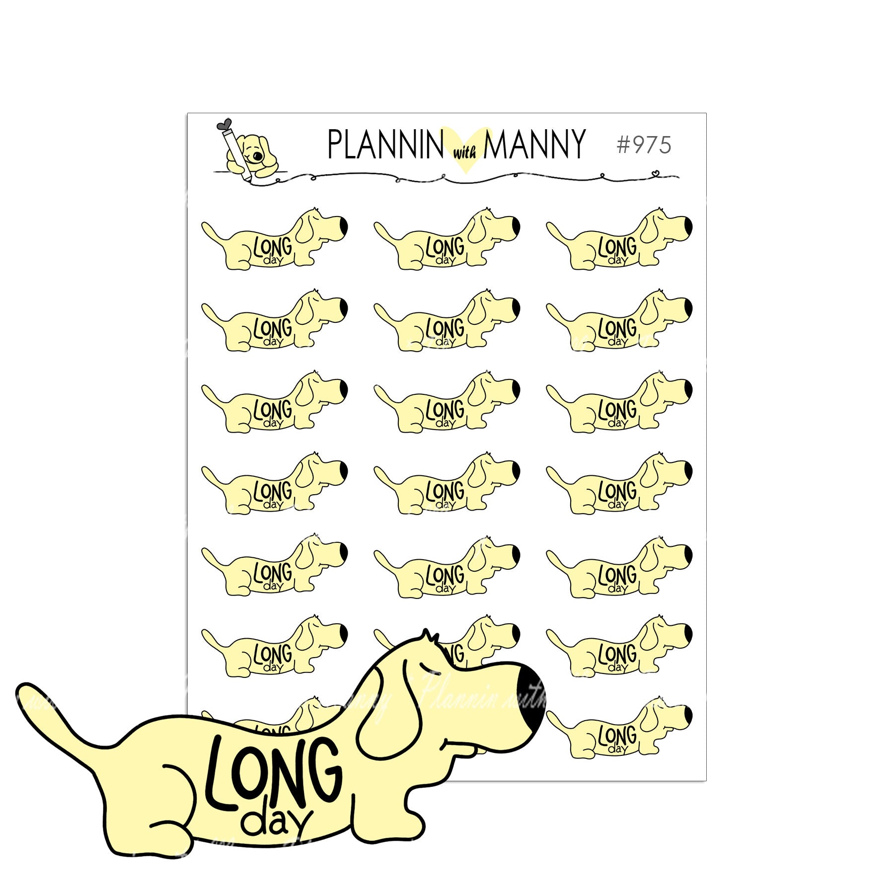975 LONG DAY Planner Stickers