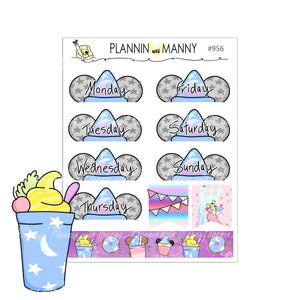 956 MAGICAL DATE COVER Planner Stickers - Magical Manny Collection
