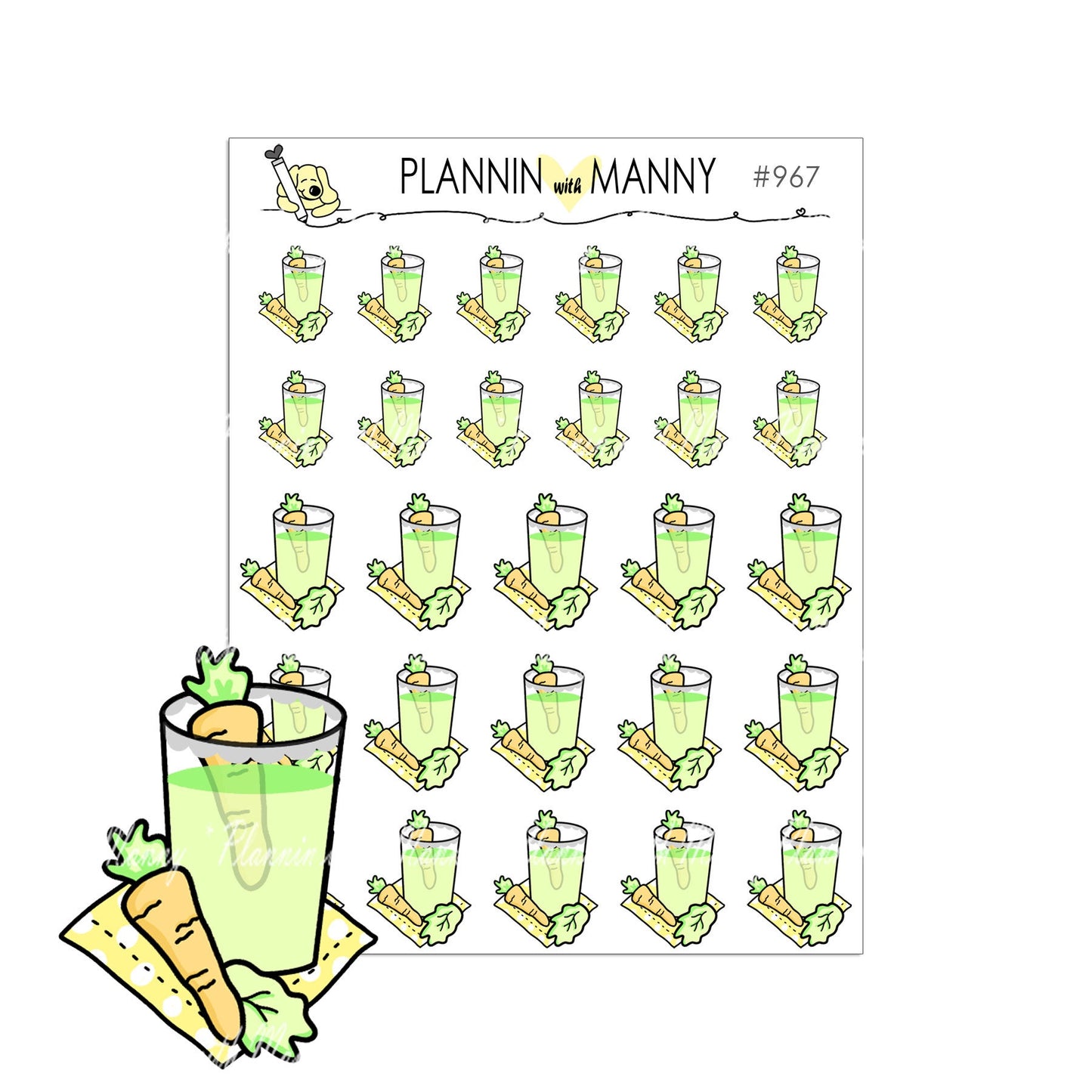 967 JUICING Planner Stickers