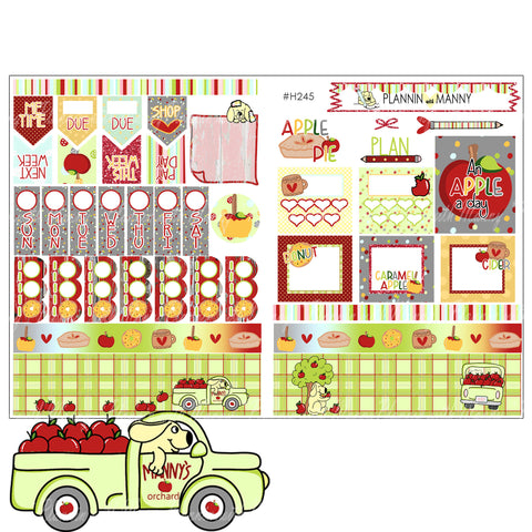 H245 HOBONICHI Weekly Planner Stickers - Apple Days Collection