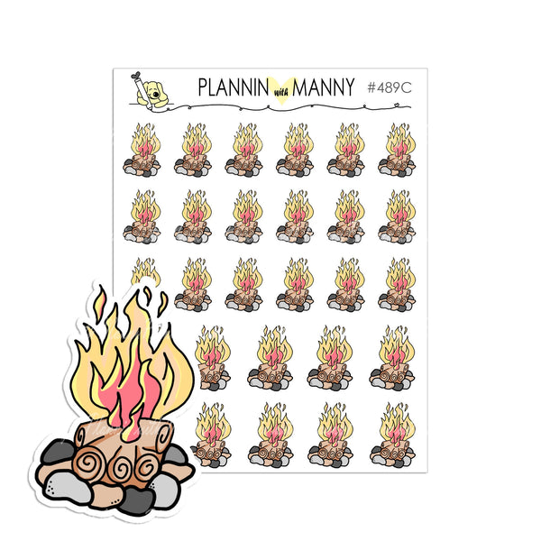 489 Smore Campfire Planner Stickers