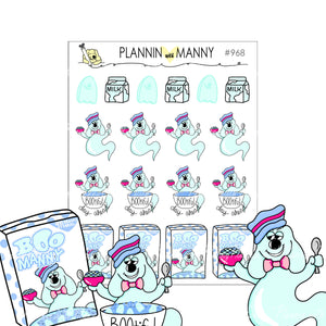 968 BOO MANNY Planner Stickers -Monster Appetite Collection