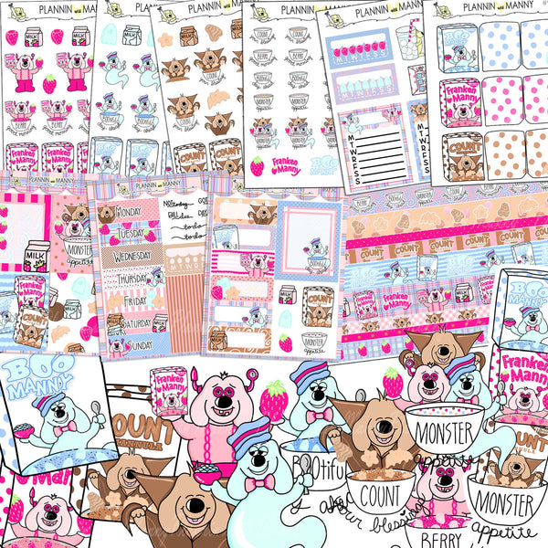 973 MEGA Weekly Planner Stickers - Monster Appetite Collection