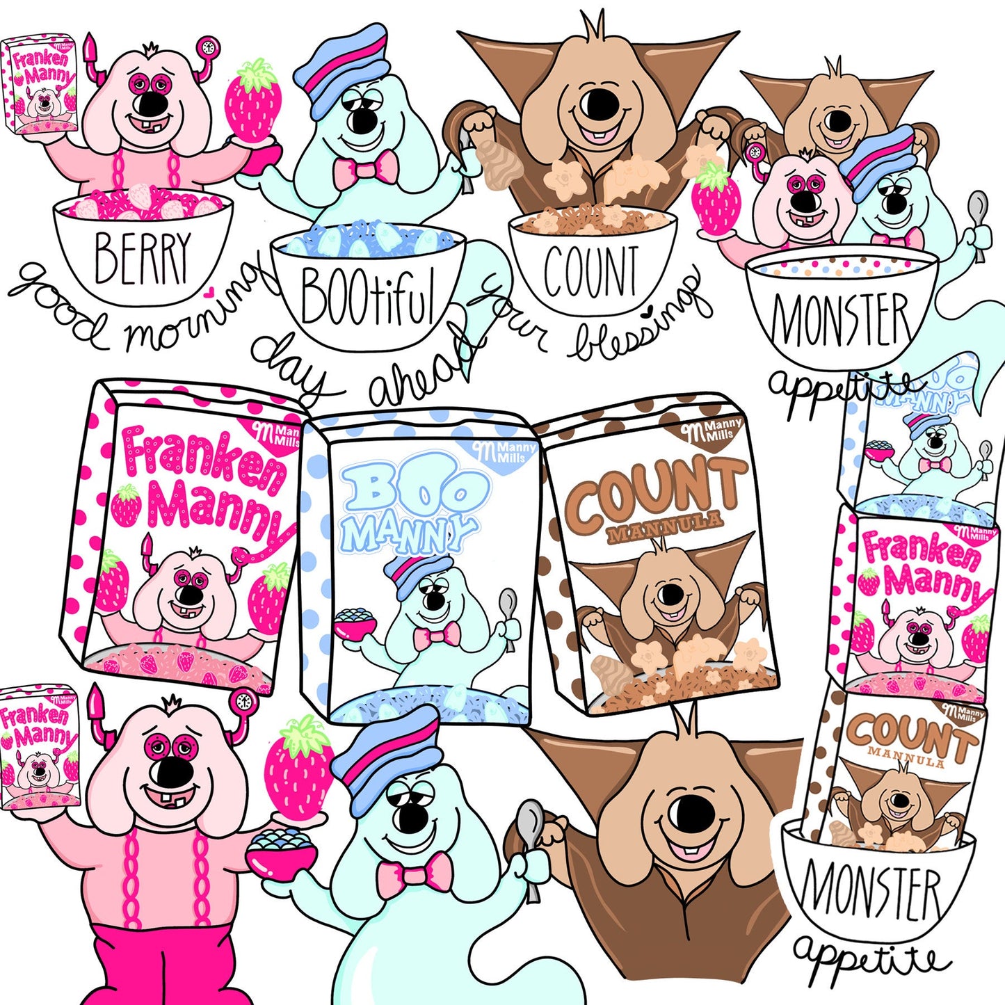 973 MEGA Weekly Planner Stickers - Monster Appetite Collection