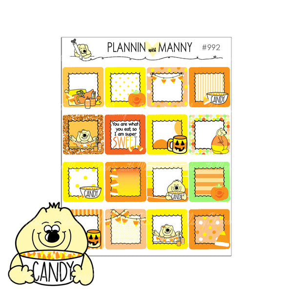 991 MINI Weekly Planner Stickers - Sweet Manny Collection
