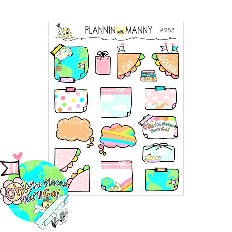 983 DAYDREAMIN MINI NOTE Planner Stickers - DayDreamin Collection