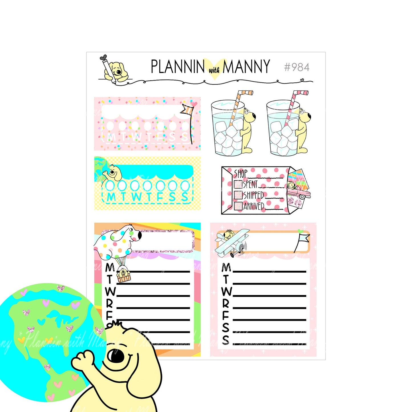 984 DayDreamin Tracker Planner Stickers - DayDreamin Collection