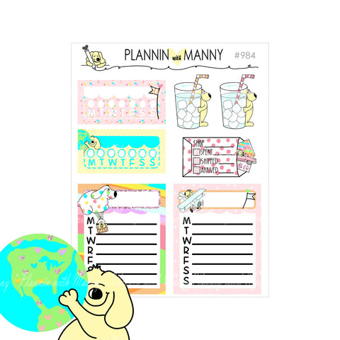 984 DayDreamin Tracker Planner Stickers - DayDreamin Collection