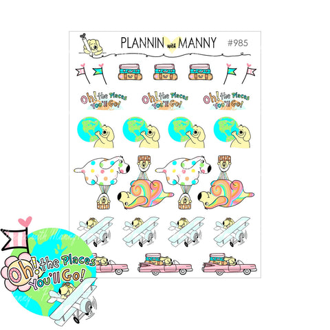 985 DAY DREAMIN Mini Assorted Planner Stickers, Travel Stickers - DayDreamin Collection