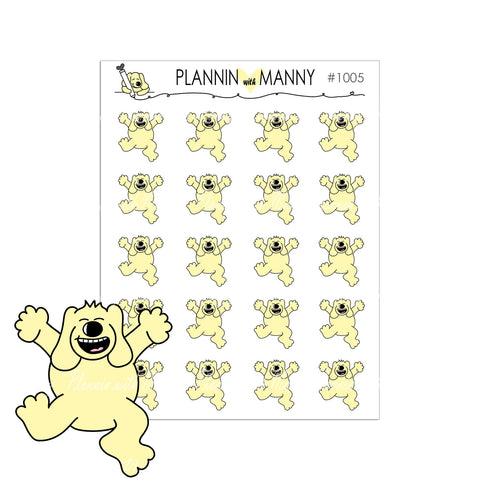 1005 EXCITED MANNY Planner Stickers