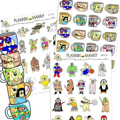994,995,996, COSTUME PARTY Planner Stickers