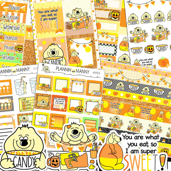 991 MINI Weekly Planner Stickers - Sweet Manny Collection