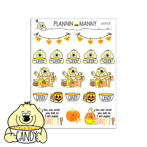993 Sweet Manny Planner Stickers