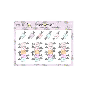 MM43 MICRO Batty Mail Planner Stickers - Spooky Bits Collection