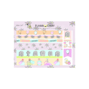 MM147 MICRO Spooky Bits Mini Washi Strips - Spooky Bits Collection
