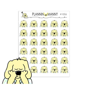 1006 MOPING MANNY Planner Stickers
