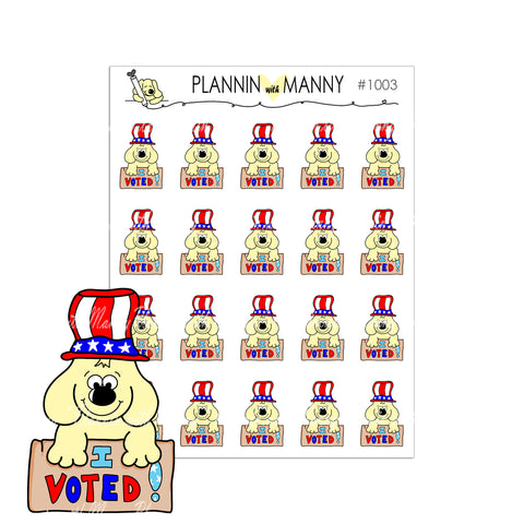 1003 I VOTED PLANNER STICKERS - Freedom Reigns Collection