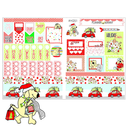 H251 HOBONICHI Weekly Planner Stickers - Holiday Brain Collection