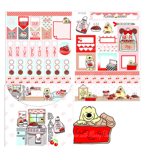 H248 HOBONICHI Weekly Planner Stickers - I Love Pie Collection