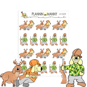 1029 HUNTING MANNY Planner Stickers - Happy Hunting Collection