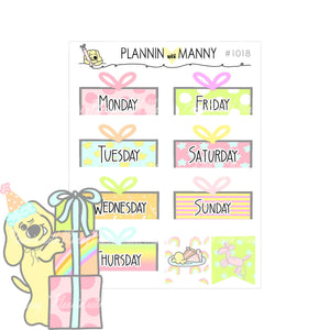 1018 PARTY ANIMAL DATE COVER Planner Stickers - Party Animal Collection