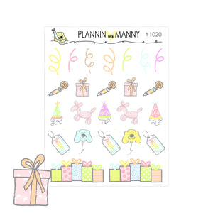 1020 BIRTHDAY ACCESSORY Planner Stickers - Party Animal Collectiobn