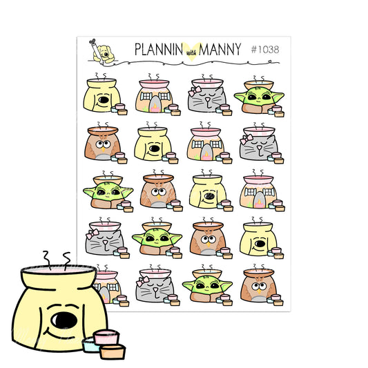 1038 WAX MELTER Planner Stickers