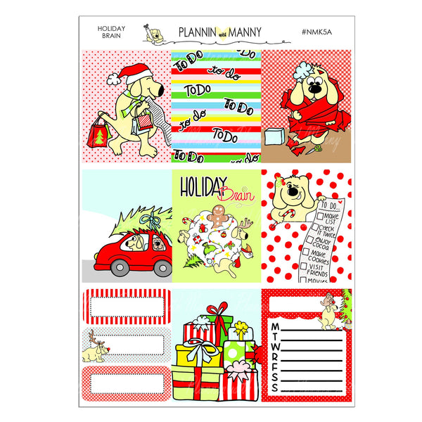 NMK5, MINI VERTICAL Weekly Kit - Holiday Brain Collection
