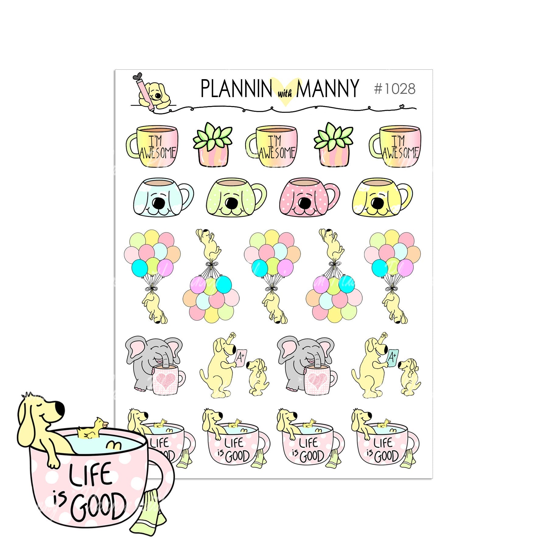 1028 LIFE IS GOOD ASSORTED Planner Stickers - Life is Good Collection