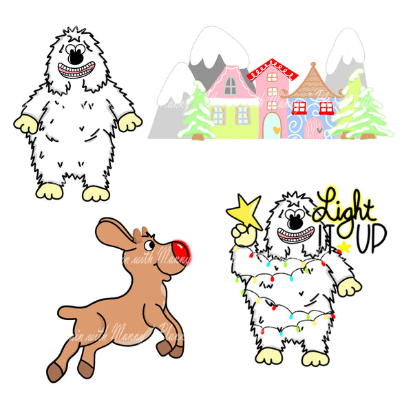 1034 ABOMINABLE MANNY Planner Stickers - Abominable Collection