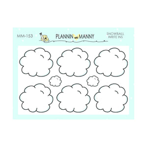 MM153 MICRO- Write in Snowball Planner Stickers - Rollin with My Snowmies Collection