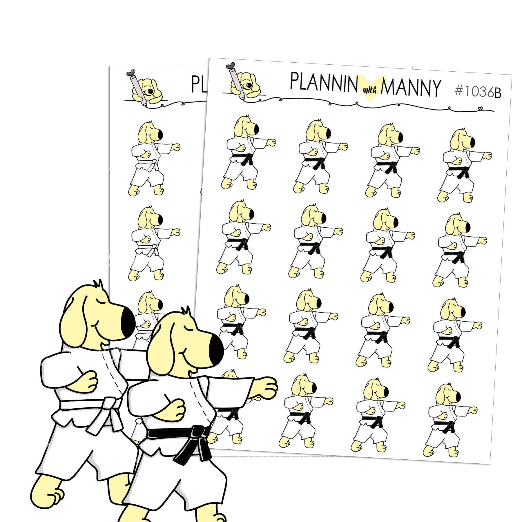 1036 KARATE MARTIAL ARTS MANNY Planner Stickers